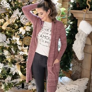 Grace and Lace bamboo robe in Heathered Rose